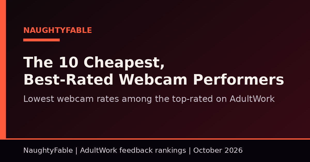 The 10 cheapest, best-rated webcam performers on AdultWork
