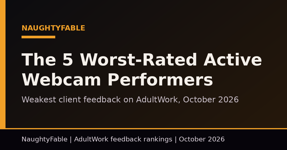 The 5 worst-rated active webcam performers on AdultWork